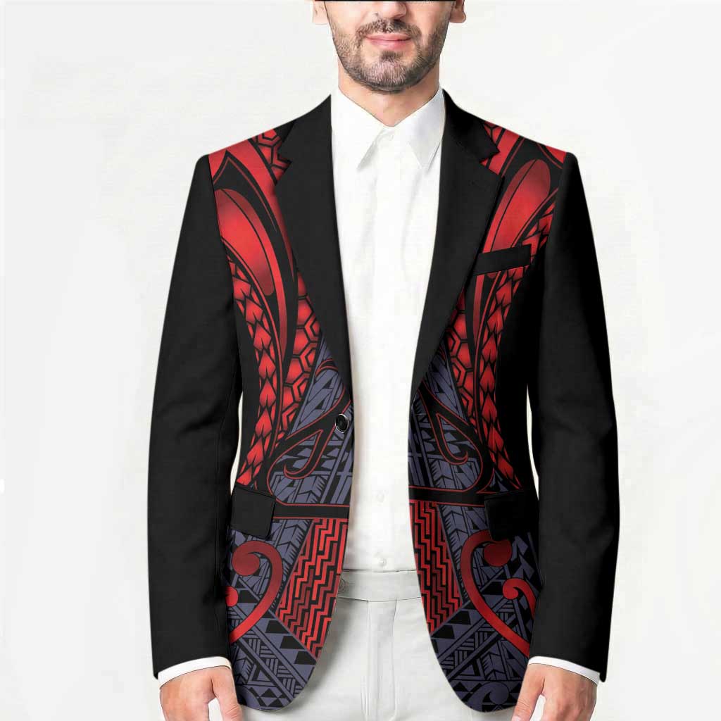 Custom New Zealand Blazer Maori Kiwiana Pattern Tukutuku Motif LT9 - Polynesian Pride