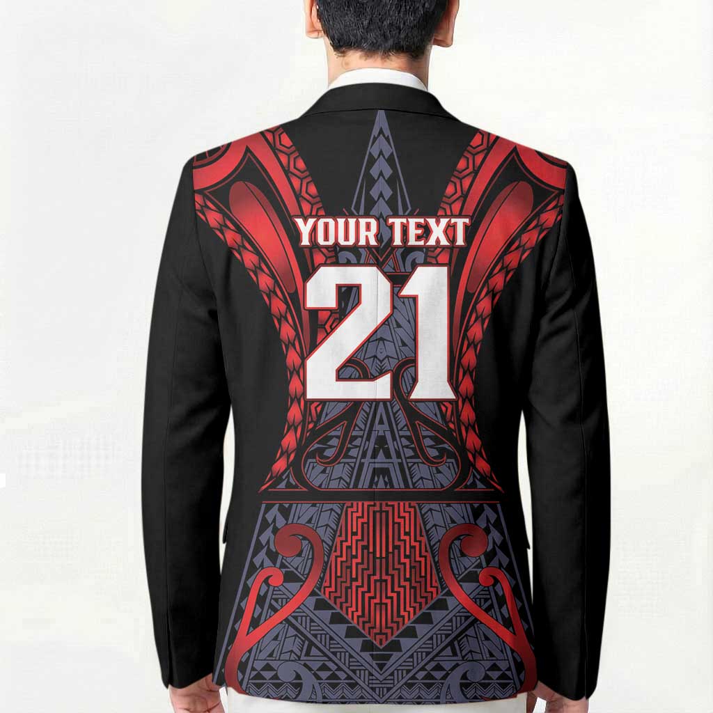 Custom New Zealand Blazer Maori Kiwiana Pattern Tukutuku Motif LT9 - Polynesian Pride