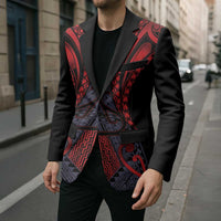 Custom New Zealand Blazer Maori Kiwiana Pattern Tukutuku Motif LT9 - Polynesian Pride