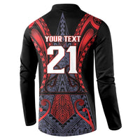 Custom New Zealand Button Sweatshirt Maori Kiwiana Pattern Tukutuku Motif LT9 - Polynesian Pride