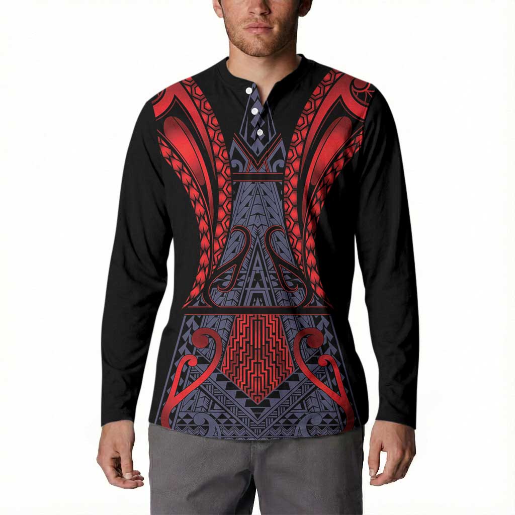 Custom New Zealand Button Sweatshirt Maori Kiwiana Pattern Tukutuku Motif LT9 - Polynesian Pride