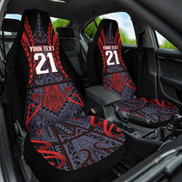 Custom New Zealand Car Seat Cover Maori Kiwiana Pattern Tukutuku Motif