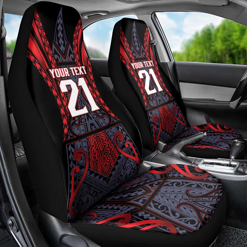 Custom New Zealand Car Seat Cover Maori Kiwiana Pattern Tukutuku Motif