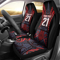 Custom New Zealand Car Seat Cover Maori Kiwiana Pattern Tukutuku Motif