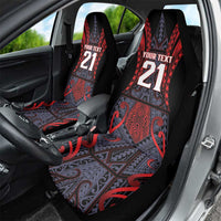 Custom New Zealand Car Seat Cover Maori Kiwiana Pattern Tukutuku Motif