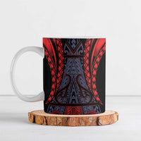 Custom New Zealand Ceramic Mug Maori Kiwiana Pattern Tukutuku Motif