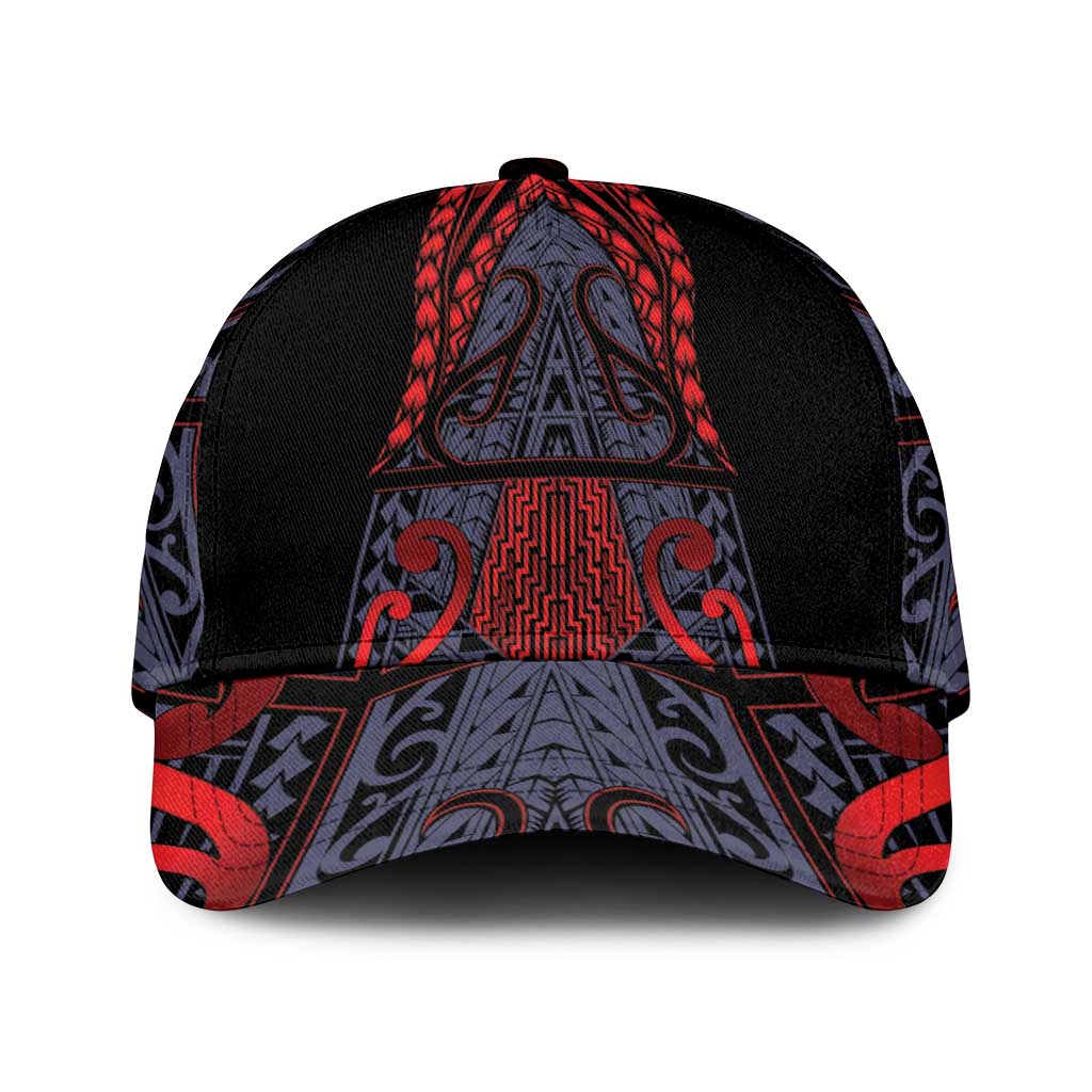 New Zealand Classic Cap Maori Kiwiana Pattern Tukutuku Motif LT9 Universal Fit Red - Polynesian Pride
