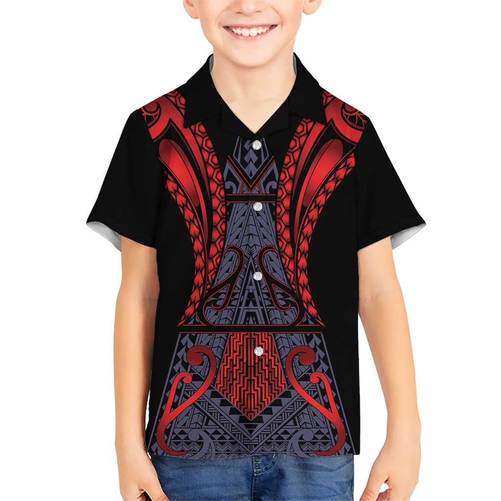 Custom New Zealand Family Matching Off Shoulder Maxi Dress and Hawaiian Shirt Maori Kiwiana Pattern Tukutuku Motif