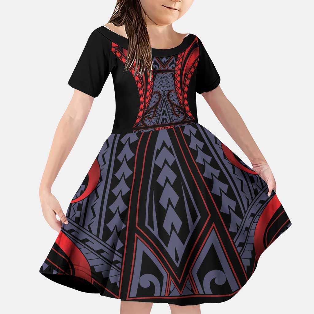 Custom New Zealand Family Matching Puletasi and Hawaiian Shirt Maori Kiwiana Pattern Tukutuku Motif