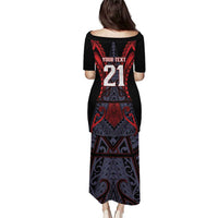 Custom New Zealand Family Matching Puletasi and Hawaiian Shirt Maori Kiwiana Pattern Tukutuku Motif