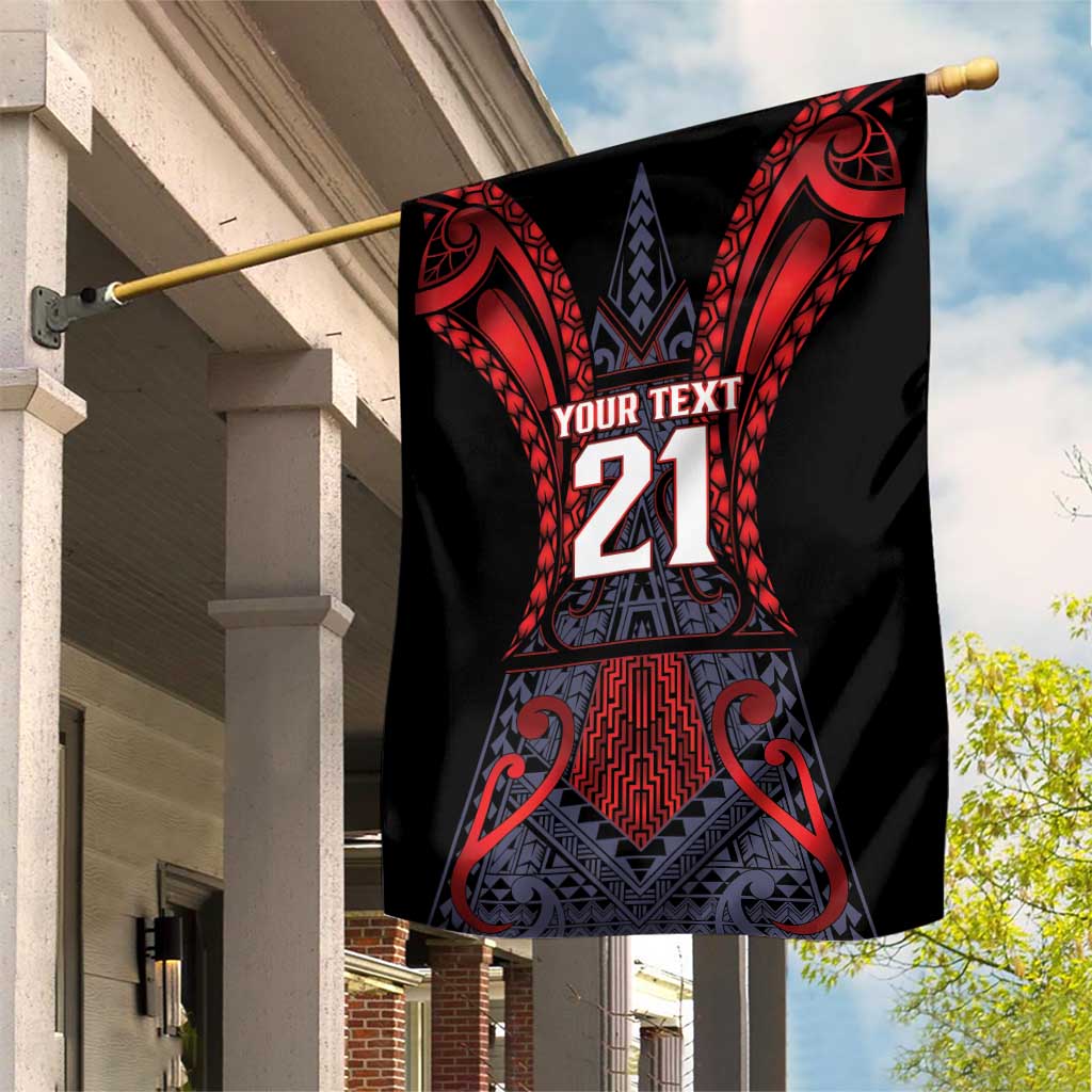 Custom New Zealand Garden Flag Maori Kiwiana Pattern Tukutuku Motif LT9 House Flag Red - Polynesian Pride