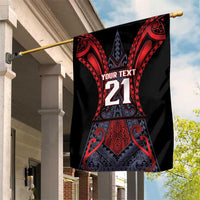 Custom New Zealand Garden Flag Maori Kiwiana Pattern Tukutuku Motif