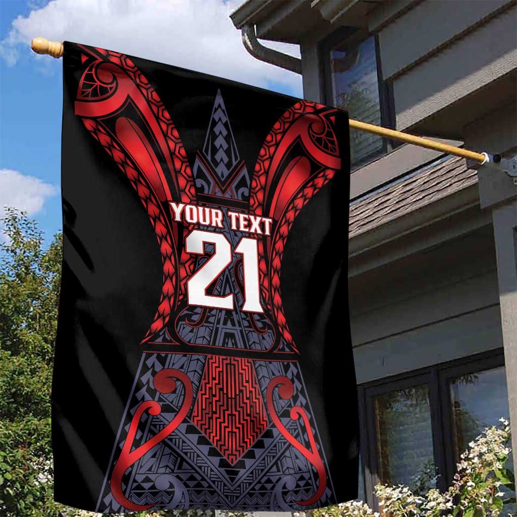 Custom New Zealand Garden Flag Maori Kiwiana Pattern Tukutuku Motif