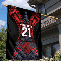 Custom New Zealand Garden Flag Maori Kiwiana Pattern Tukutuku Motif