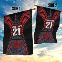 Custom New Zealand Garden Flag Maori Kiwiana Pattern Tukutuku Motif