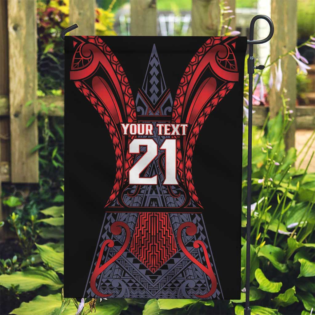 Custom New Zealand Garden Flag Maori Kiwiana Pattern Tukutuku Motif