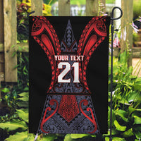Custom New Zealand Garden Flag Maori Kiwiana Pattern Tukutuku Motif