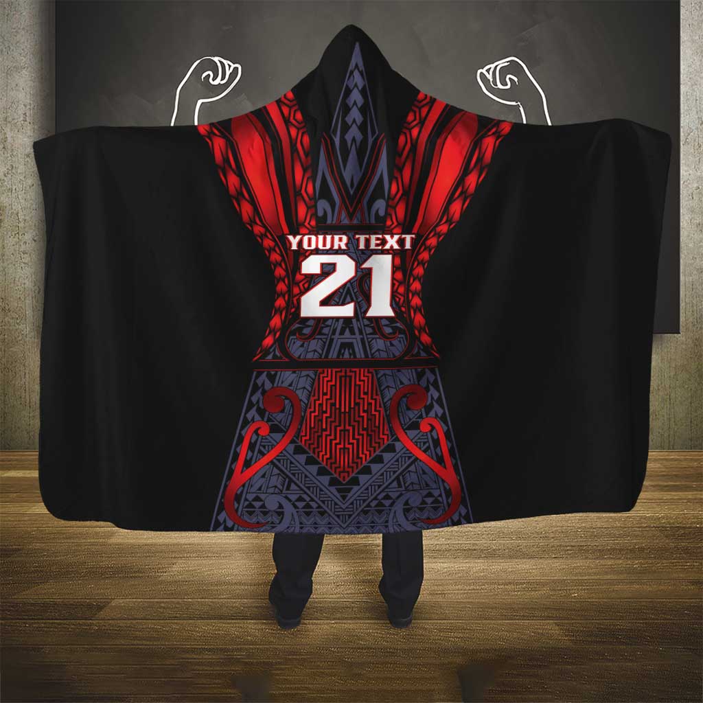 Custom New Zealand Hooded Blanket Maori Kiwiana Pattern Tukutuku Motif LT9 - Polynesian Pride