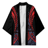 Custom New Zealand Kimono Maori Kiwiana Pattern Tukutuku Motif LT9 Unisex Red - Polynesian Pride