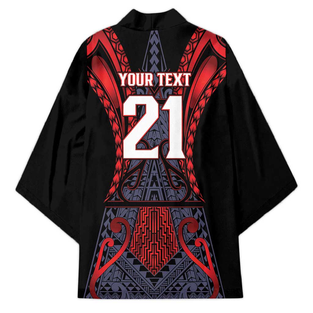 Custom New Zealand Kimono Maori Kiwiana Pattern Tukutuku Motif LT9 - Polynesian Pride