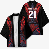 Custom New Zealand Kimono Maori Kiwiana Pattern Tukutuku Motif LT9 - Polynesian Pride