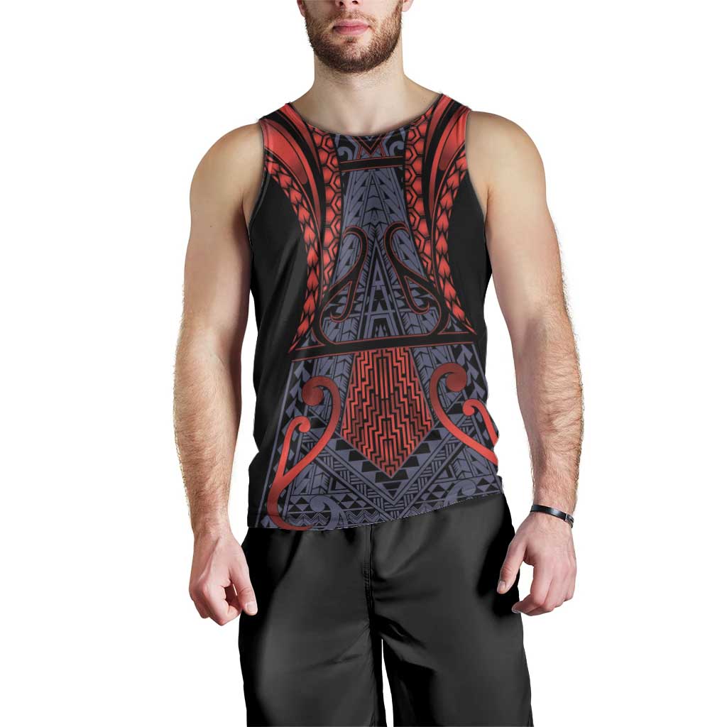 Custom New Zealand Men Tank Top Maori Kiwiana Pattern Tukutuku Motif LT9 - Polynesian Pride