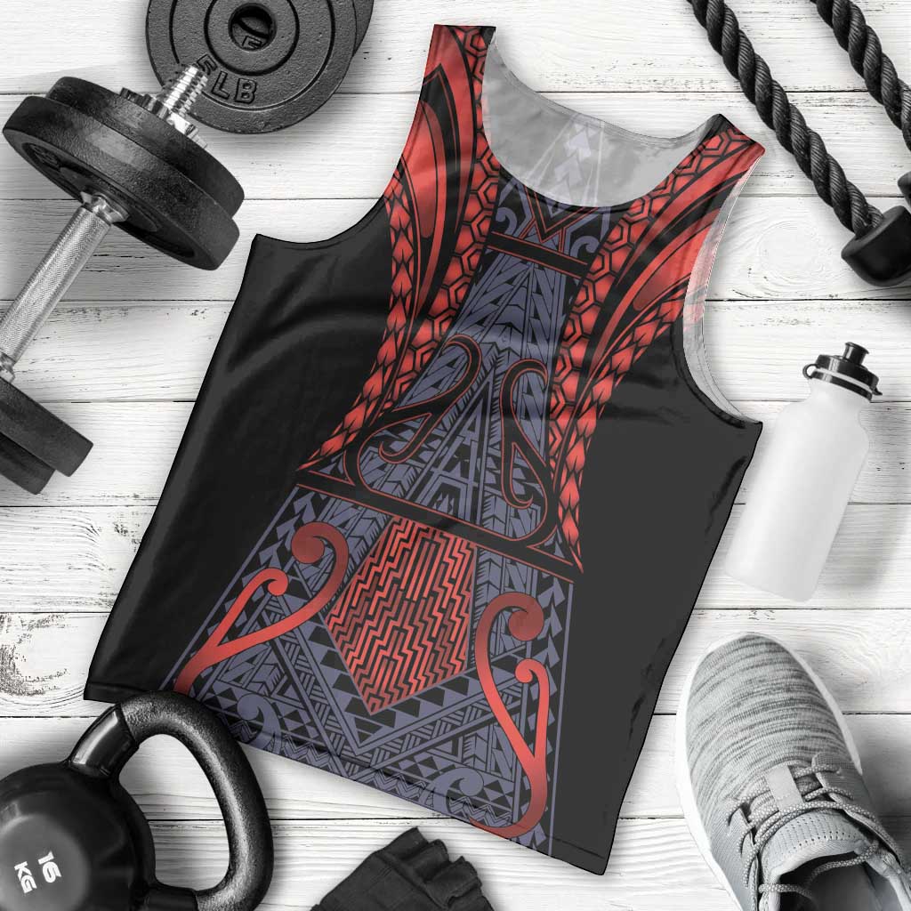 Custom New Zealand Men Tank Top Maori Kiwiana Pattern Tukutuku Motif LT9 - Polynesian Pride