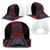 New Zealand Mesh Trucker Cap Maori Kiwiana Pattern Tukutuku Motif LT9 - Polynesian Pride