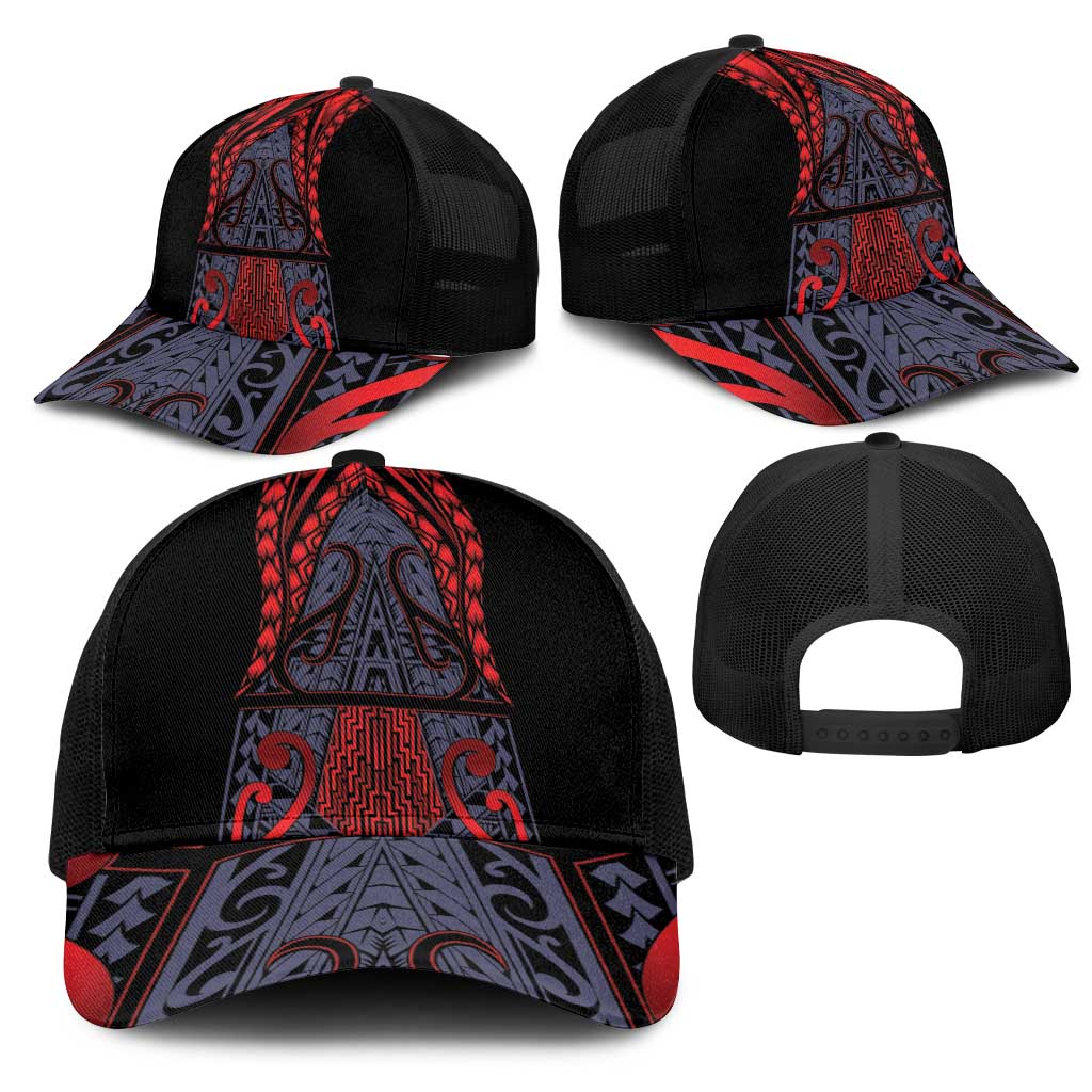 New Zealand Mesh Trucker Cap Maori Kiwiana Pattern Tukutuku Motif LT9 - Polynesian Pride