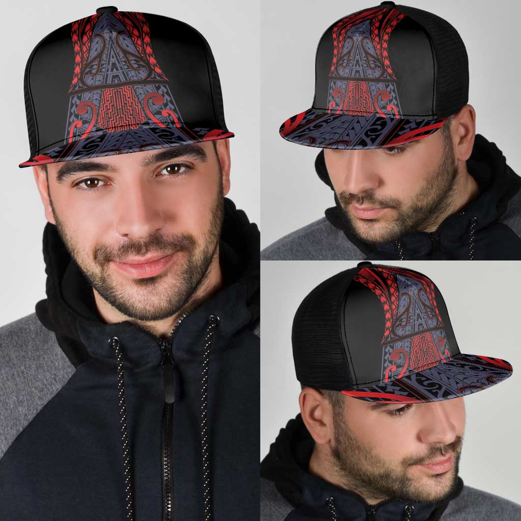 New Zealand Mesh Trucker Cap Maori Kiwiana Pattern Tukutuku Motif LT9 - Polynesian Pride