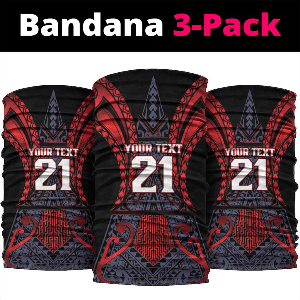Custom New Zealand Neck Gaiter Maori Kiwiana Pattern Tukutuku Motif LT9 package One Size: 25*50cm Red - Polynesian Pride