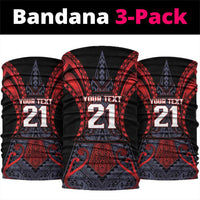 Custom New Zealand Neck Gaiter Maori Kiwiana Pattern Tukutuku Motif LT9 package One Size: 25*50cm Red - Polynesian Pride