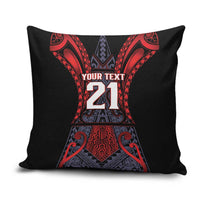 Custom New Zealand Pillow Cover Maori Kiwiana Pattern Tukutuku Motif LT9 Red - Polynesian Pride