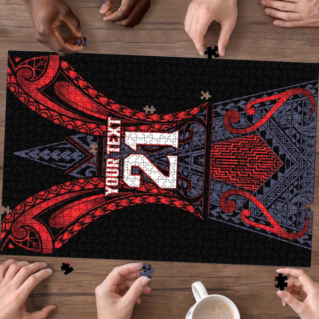 Custom New Zealand Puzzle Maori Kiwiana Pattern Tukutuku Motif LT9 - Polynesian Pride