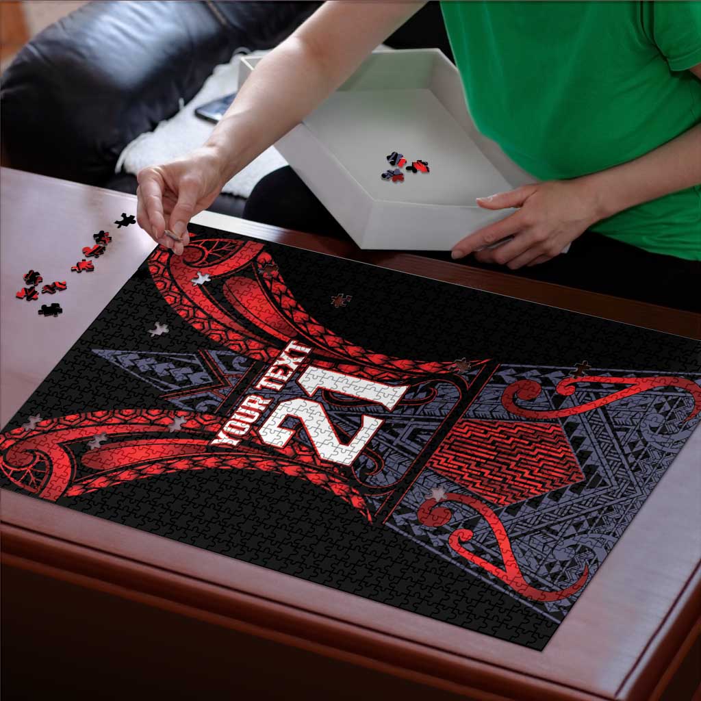 Custom New Zealand Puzzle Maori Kiwiana Pattern Tukutuku Motif LT9 - Polynesian Pride