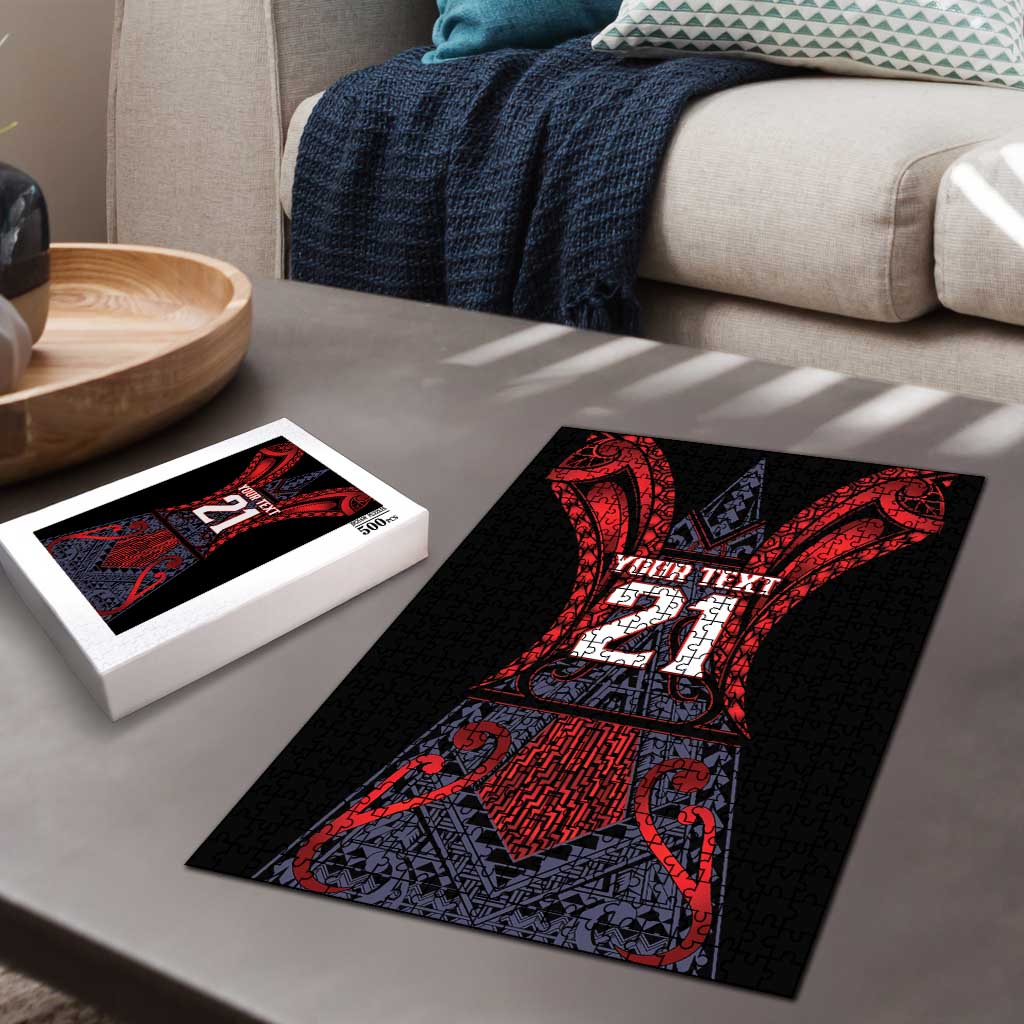 Custom New Zealand Puzzle Maori Kiwiana Pattern Tukutuku Motif LT9 - Polynesian Pride