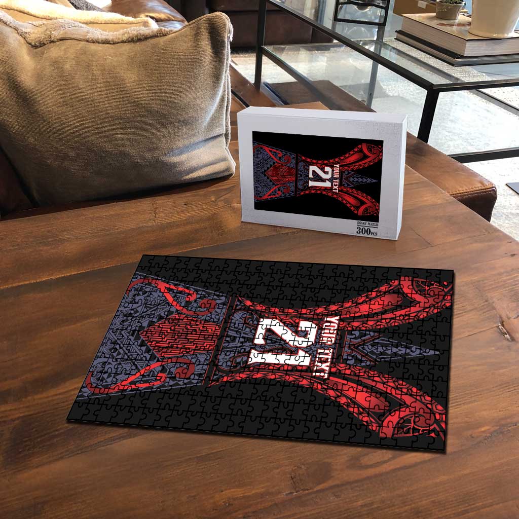 Custom New Zealand Puzzle Maori Kiwiana Pattern Tukutuku Motif LT9 - Polynesian Pride