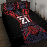 Custom New Zealand Quilt Bed Set Maori Kiwiana Pattern Tukutuku Motif LT9 Red - Polynesian Pride