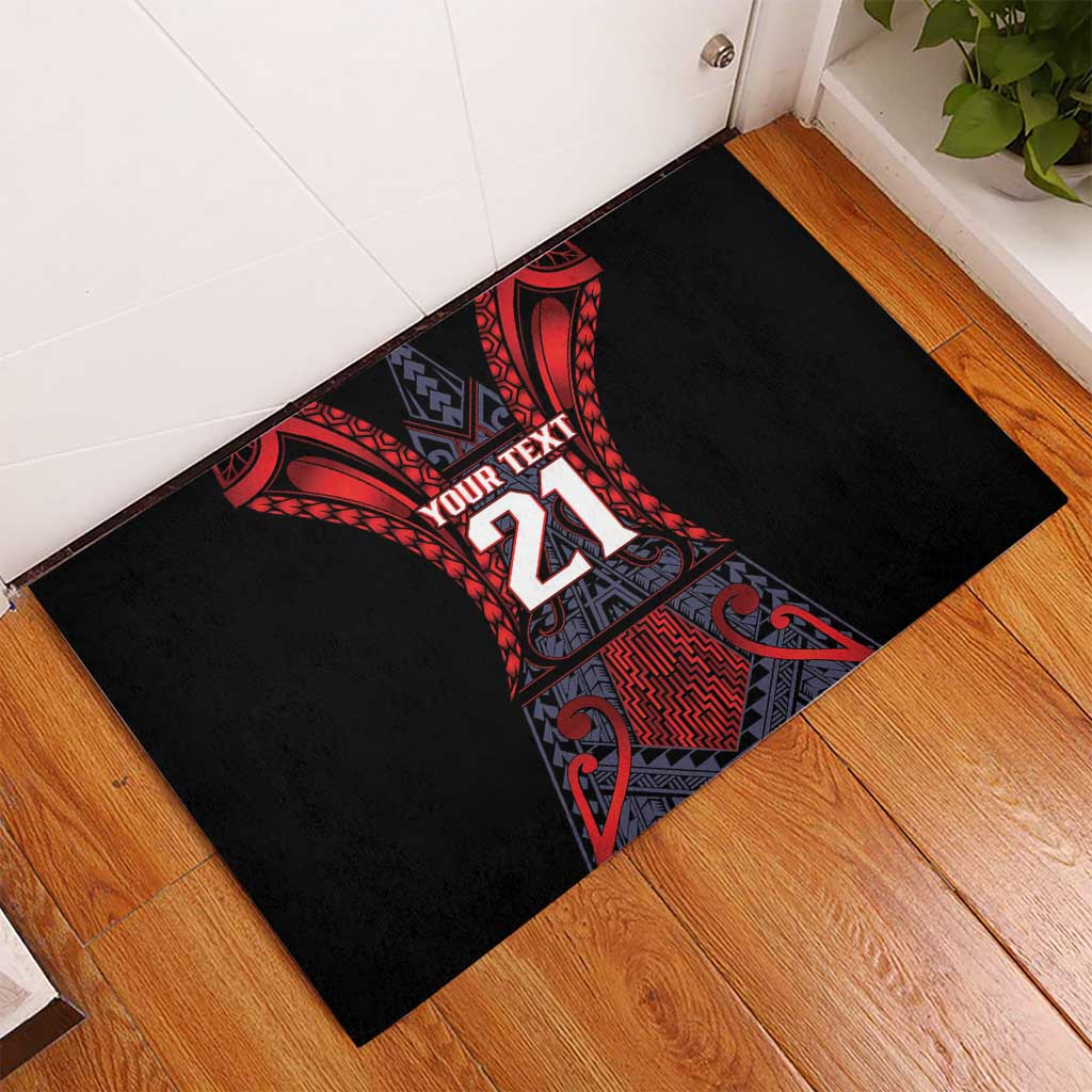 Custom New Zealand Rubber Doormat Maori Kiwiana Pattern Tukutuku Motif LT9 - Polynesian Pride
