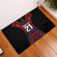 Custom New Zealand Rubber Doormat Maori Kiwiana Pattern Tukutuku Motif LT9 - Polynesian Pride