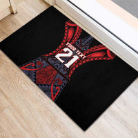 Custom New Zealand Rubber Doormat Maori Kiwiana Pattern Tukutuku Motif LT9 - Polynesian Pride