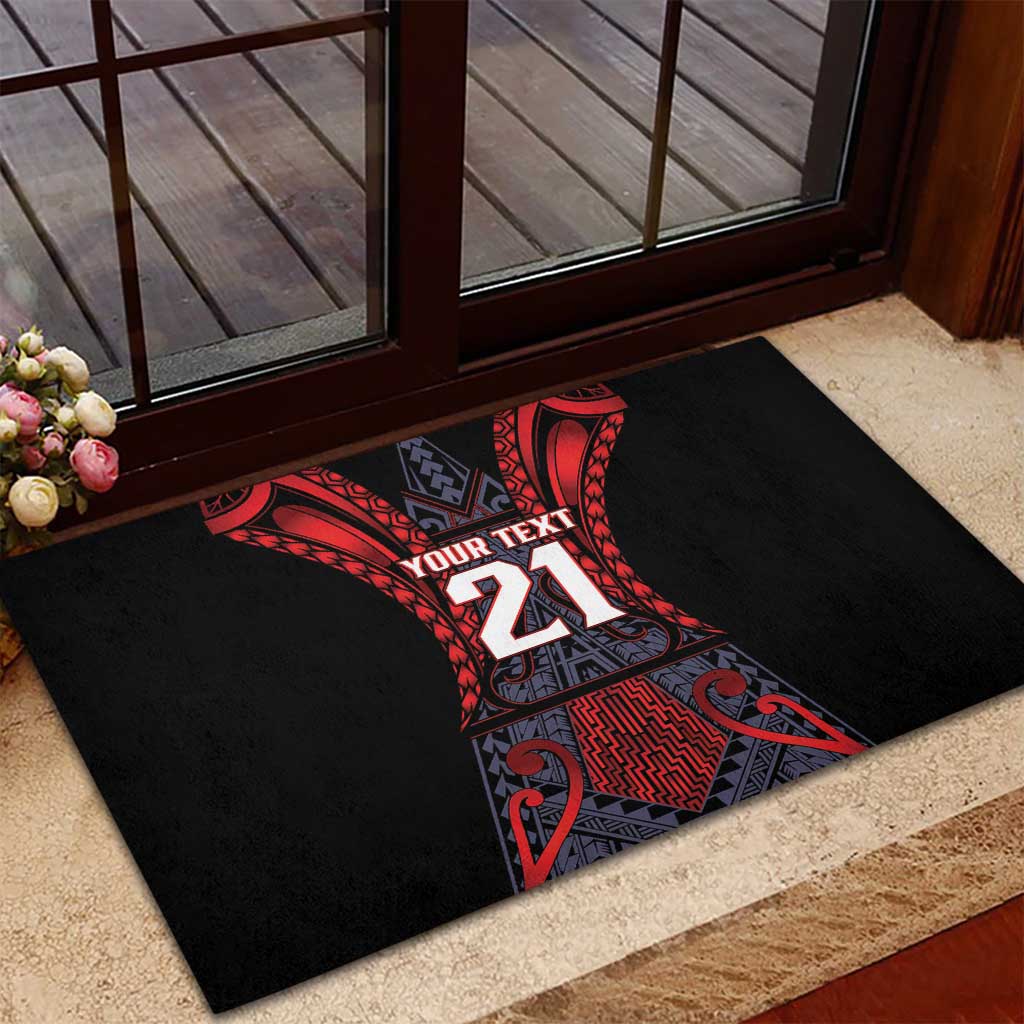 Custom New Zealand Rubber Doormat Maori Kiwiana Pattern Tukutuku Motif LT9 - Polynesian Pride