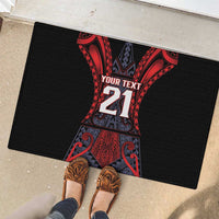 Custom New Zealand Rubber Doormat Maori Kiwiana Pattern Tukutuku Motif LT9 - Polynesian Pride