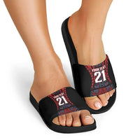 Custom New Zealand Slide Sandals Maori Kiwiana Pattern Tukutuku Motif LT9 - Polynesian Pride