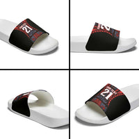 Custom New Zealand Slide Sandals Maori Kiwiana Pattern Tukutuku Motif LT9 - Polynesian Pride