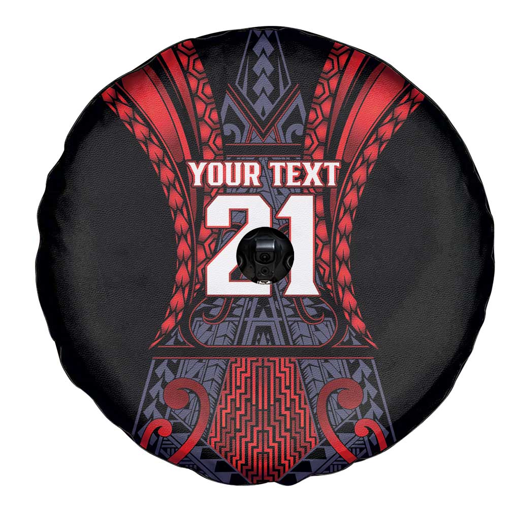 Custom New Zealand Spare Tire Cover Maori Kiwiana Pattern Tukutuku Motif LT9 - Polynesian Pride