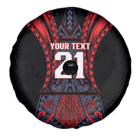 Custom New Zealand Spare Tire Cover Maori Kiwiana Pattern Tukutuku Motif LT9 - Polynesian Pride