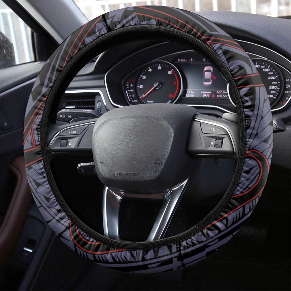 New Zealand Steering Wheel Cover Maori Kiwiana Pattern Tukutuku Motif LT9 - Polynesian Pride
