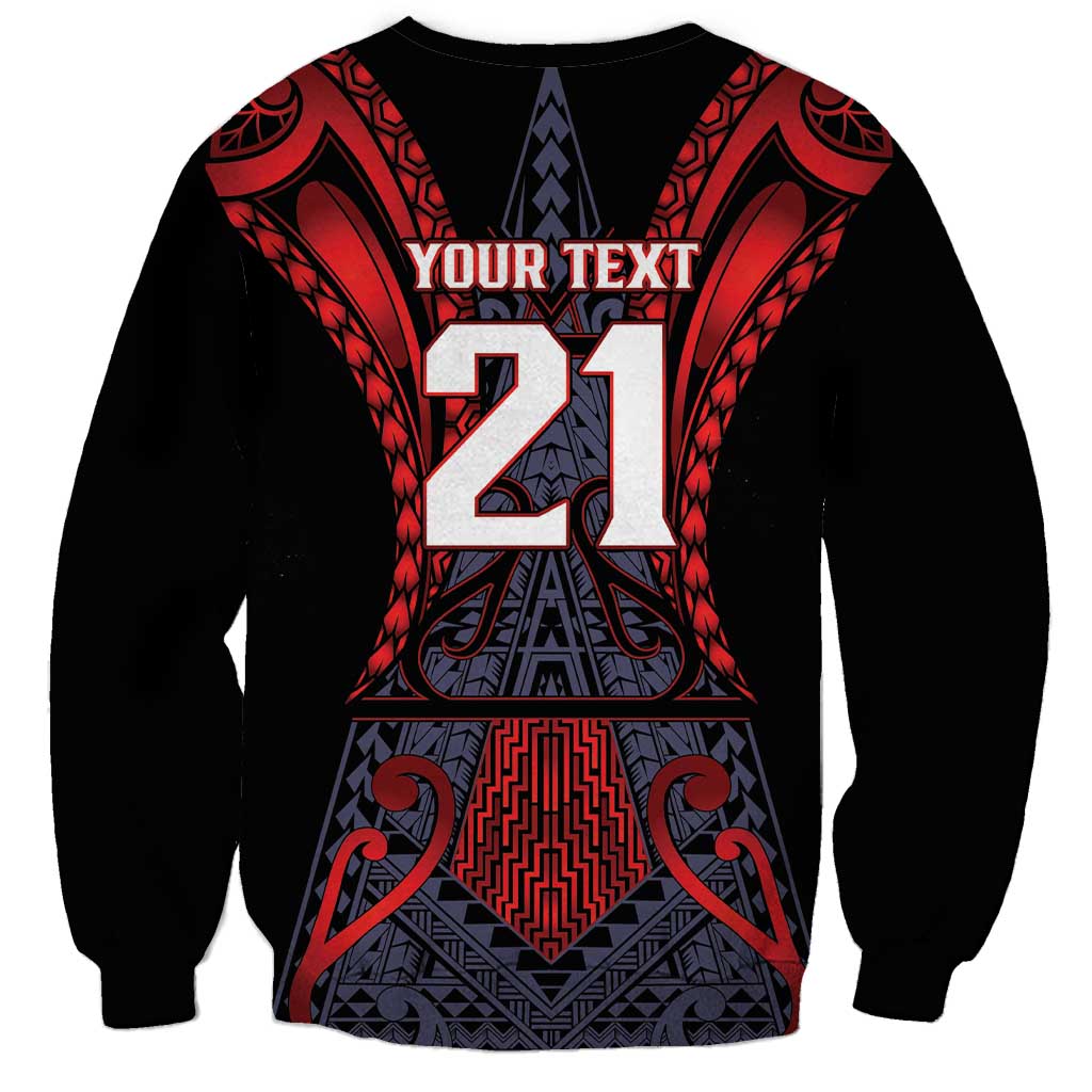 Custom New Zealand Sweatshirt Maori Kiwiana Pattern Tukutuku Motif LT9 - Polynesian Pride