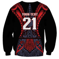 Custom New Zealand Sweatshirt Maori Kiwiana Pattern Tukutuku Motif LT9 - Polynesian Pride